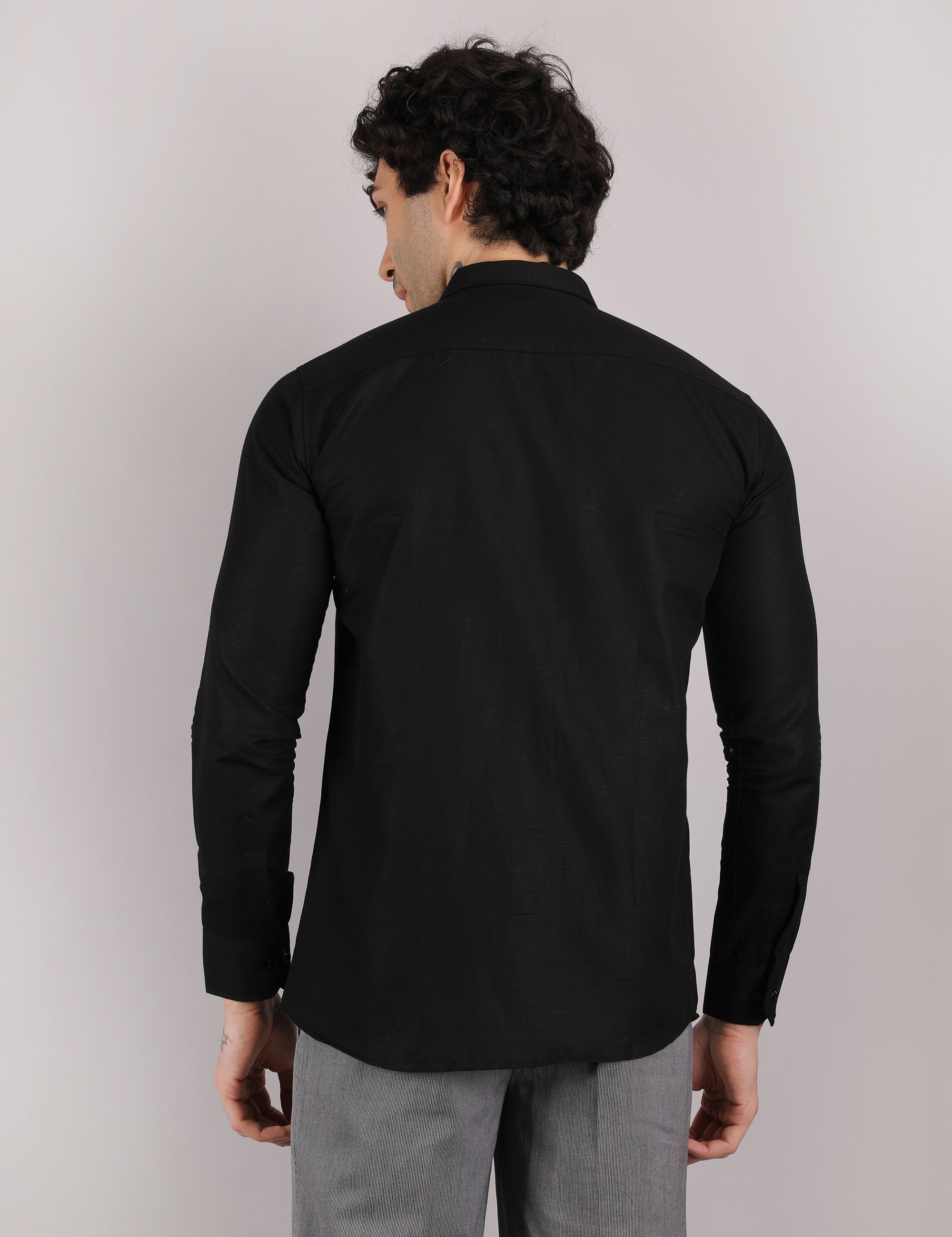 Mens Solid Linen Shirt | Lightweight Breathable Full Sleeve Shirt for Office Casual and Summer Wear