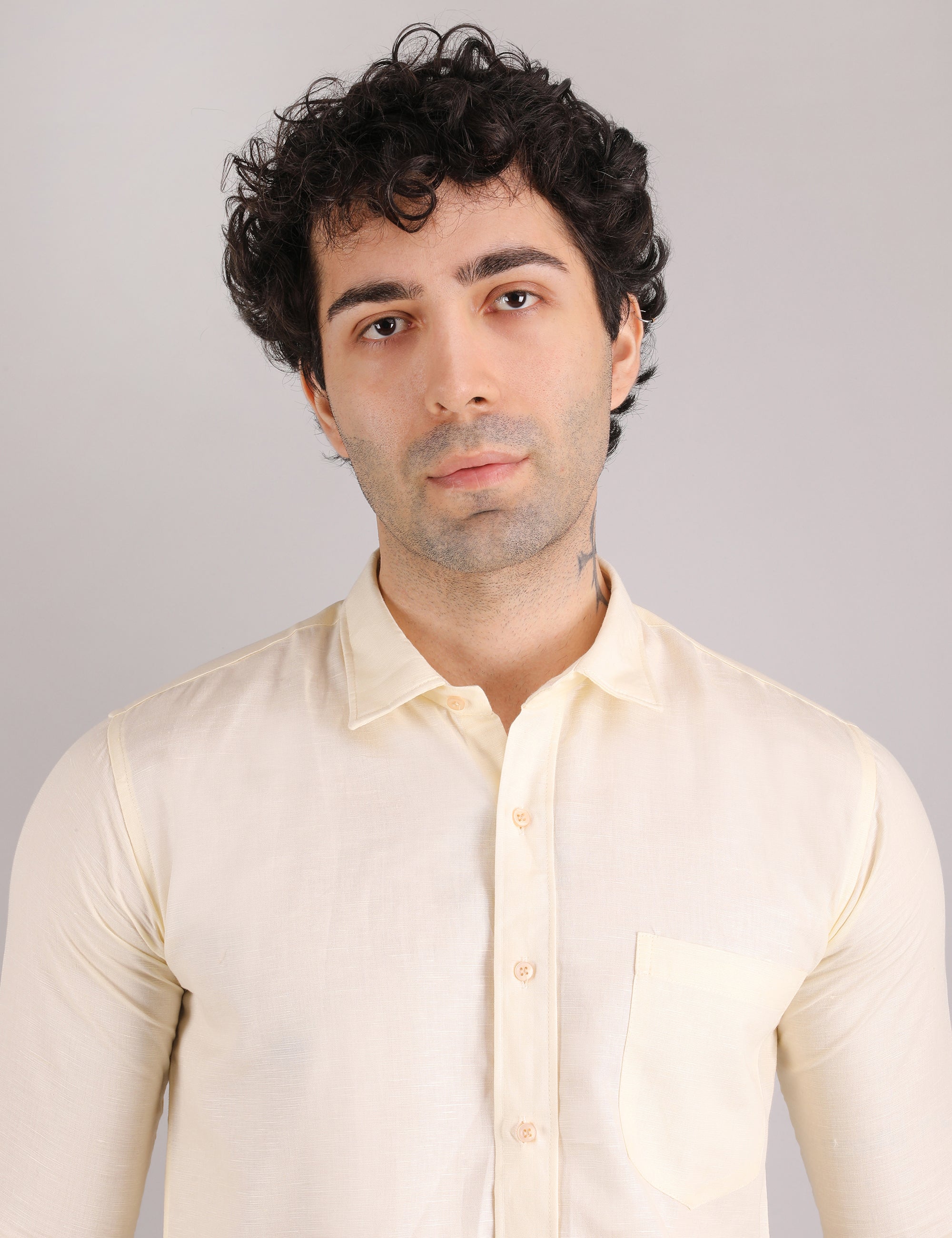 Mens Solid Linen Shirt | Lightweight Breathable Full Sleeve Shirt for Office Casual and Summer Wear |